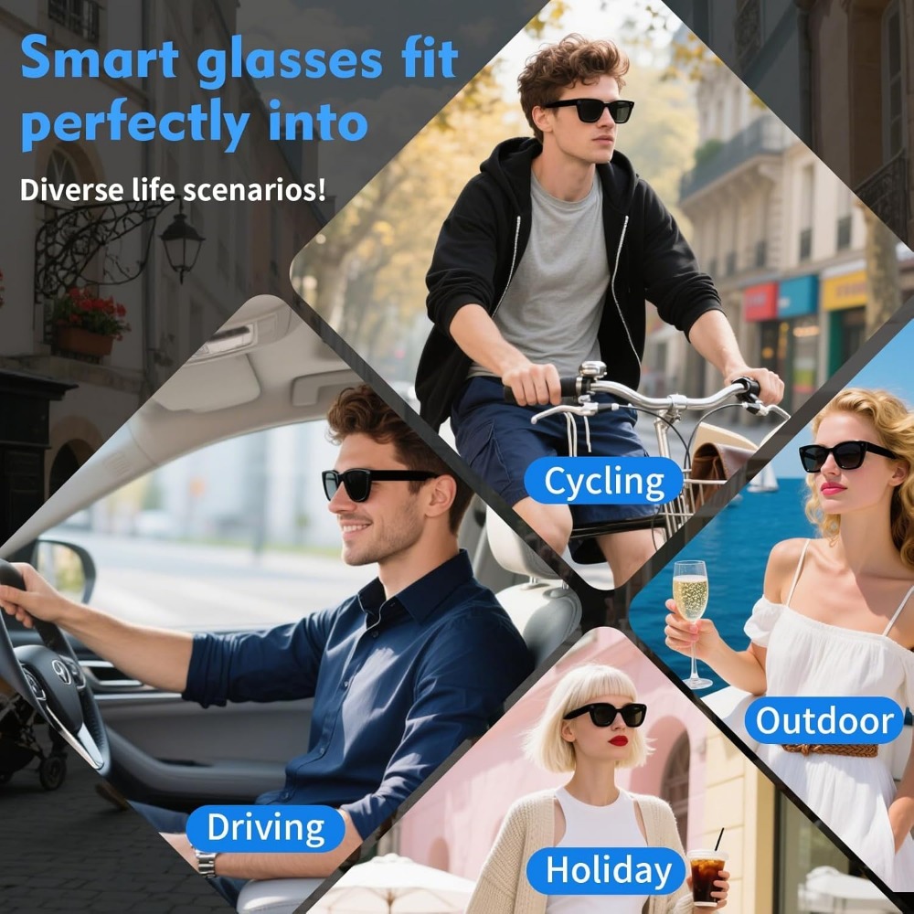 Smart Glasses with 8MP Camera, - Smart Glasses Lens avaliação e preço