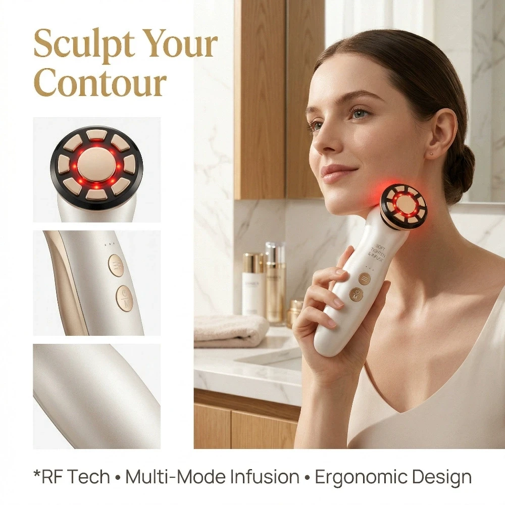 RF Facial Massager LED Light t - Galvanic Skin Sensor avaliação e preço