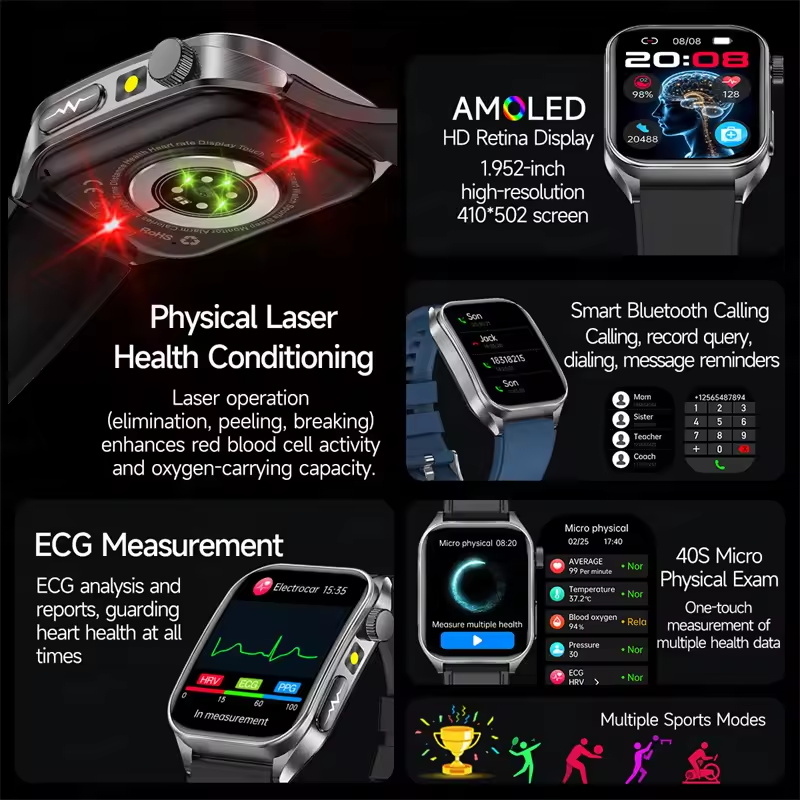 2025 New AI-GPT  Diagosis ECG  - Fall Detection Watch avaliação e preço