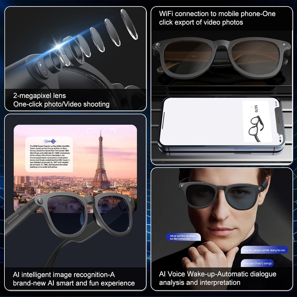 Smart Glasses with HD Camera,  - Smart Glasses Lens avaliação e preço