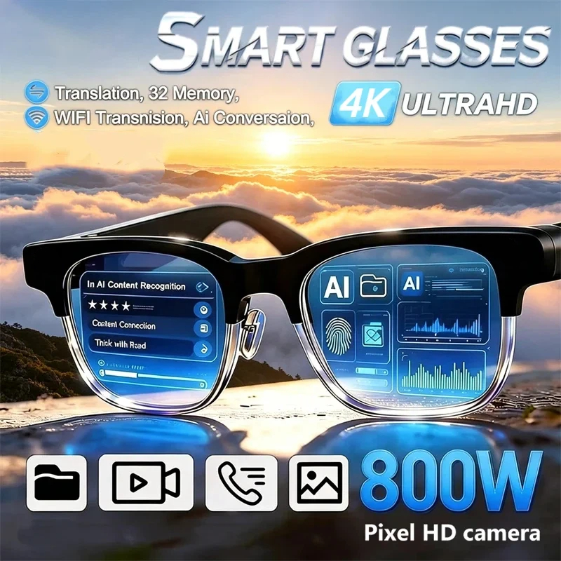 AI Smart Glasses 4K Remote Con - Smart Glasses Lens avaliação e preço