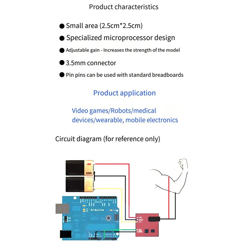 BTLIFE-5X Muscle Electrical Se - Muscle Sensor Emg avaliação e preço