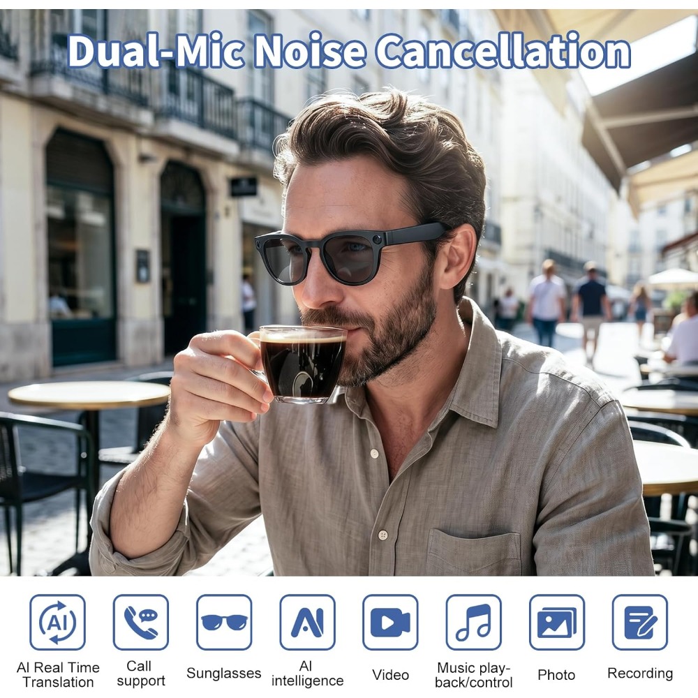 Smart Glasses with 8MP Camera, - Smart Glasses Lens avaliação e preço