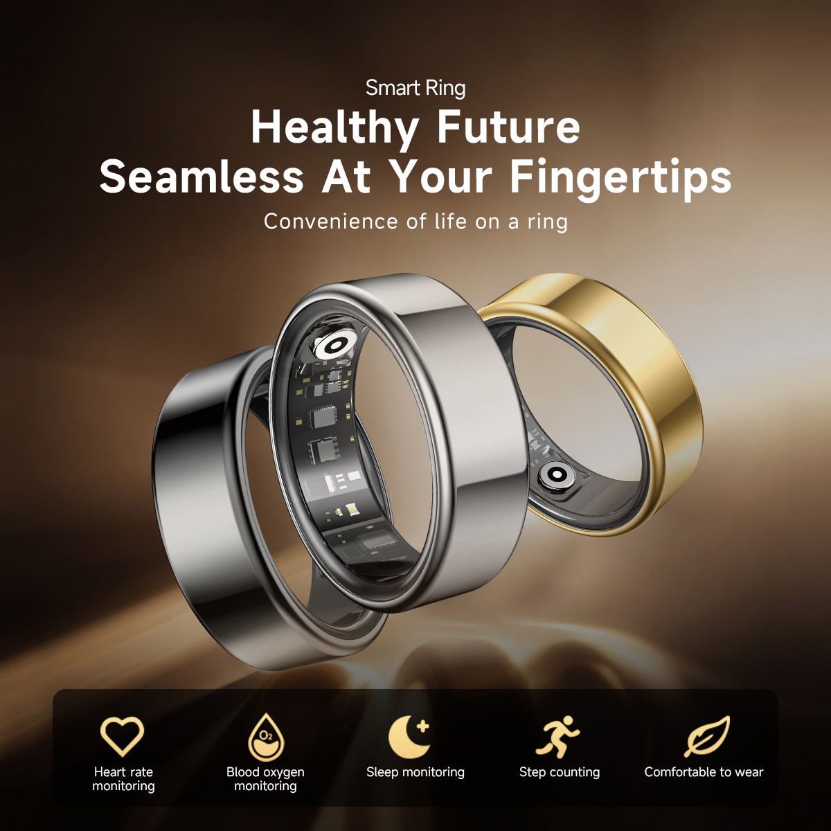 New R09 Smart Ring Men Women w - Temperature Ring Skin avaliação e preço