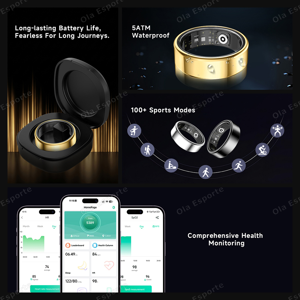 New R09 Smart Ring Men Women w - Temperature Ring Skin avaliação e preço