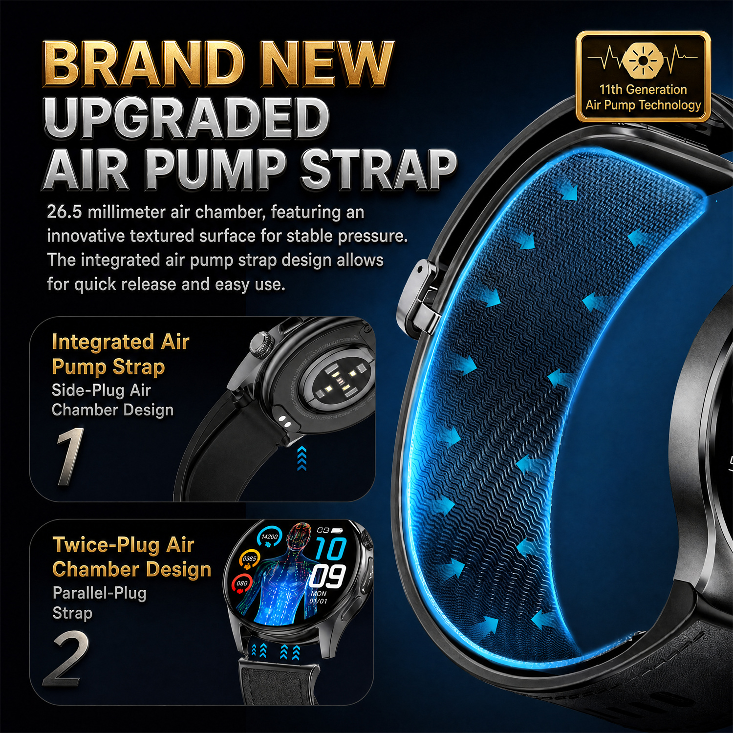 2026New Air Pump+Airbag Inflat - Fall Detection Watch avaliação e preço